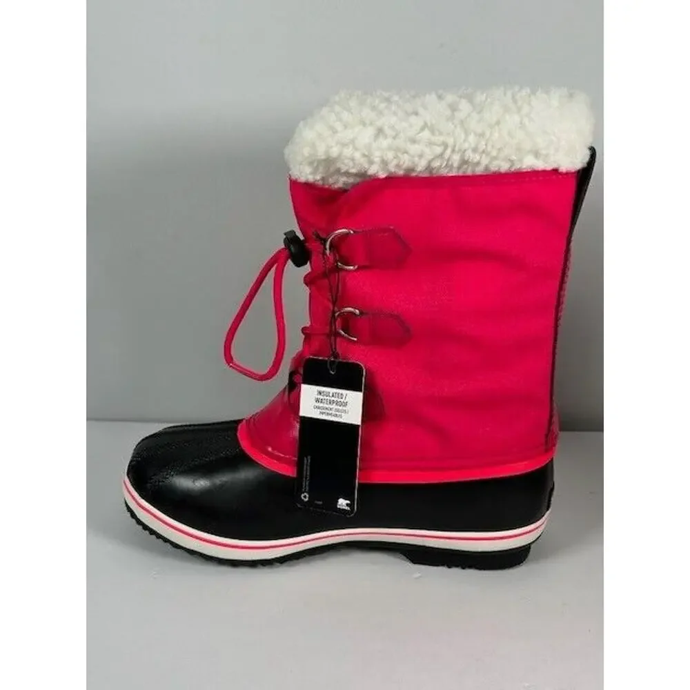Sorel YOOT‎ PAC Nylon Waterproof Winter Boots Insulated Bright Rose Youth Size 6